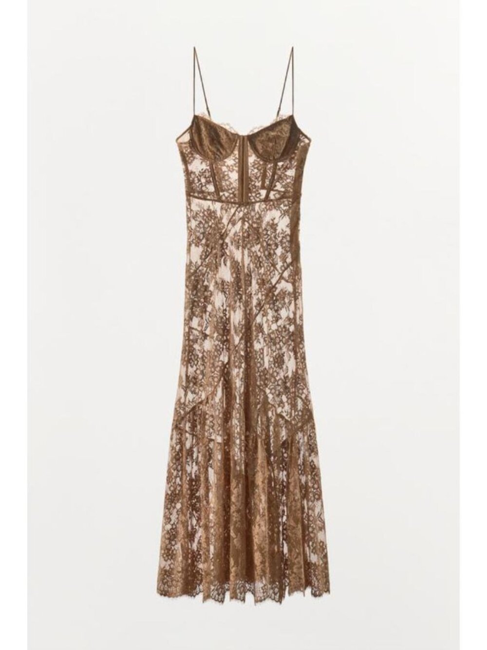 ZARA RING-DETAIL LACE STRAPPY DRESS 1758/151/745